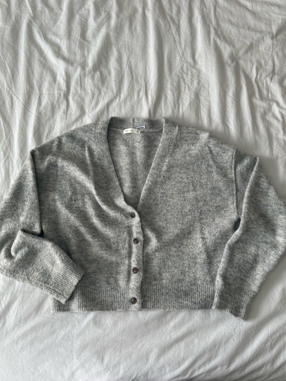 Marshalls Heather Gray V-Neck Button Cardigan